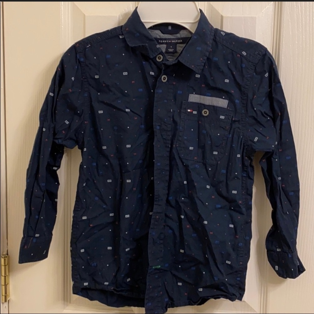 Tommy Hilfiger long sleeves 2 boy shirts size 6 - Picture 6 of 9